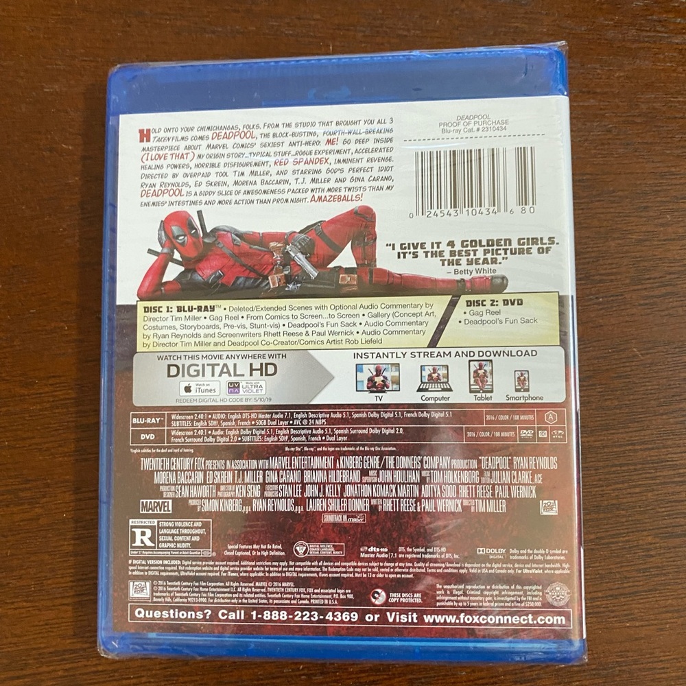 Deadpool (Blu-ray, 2016) - Picture 2 of 2